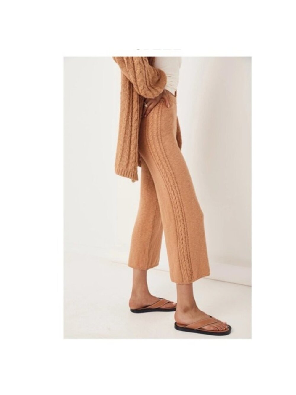 Spell NWT Yellowstone Caramel Knit Pants in Medium